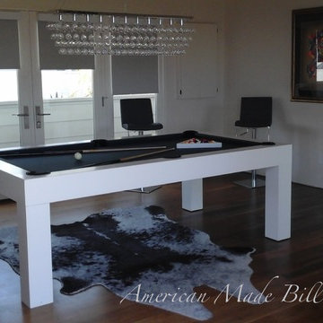 Modern Pool Table, White Pearl