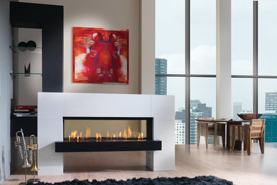 Design ideas for a contemporary living room in London.