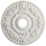 Udecor - MD-5071 Ceiling Medallion, Piece - Ceiling medallions and domes are manufactured with a dense architectural polyurethane compound (not Styrofoam) that allows it to be semi-flexible and 100% waterproof. This material is delivered pre-primed for paint. It is installed with architectural adhesive and/or finish nails. It can also be finished with caulk, spackle and your choice of paint, just like wood or MDF. A major advantage of polyurethane is that it will not expand, constrict or warp over time with changes in temperature or humidity. It's safe to install in rooms with the presence of moisture like bathrooms and kitchens. This product will not encourage the growth of mold or mildew, and it will never rot.