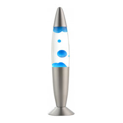 Lava Lamp Magma Light with Blue Wax & Clear Liquid 36cm - Table Lamps