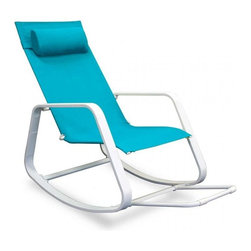 Key West Rocker-Fiji Blue - Outdoor Rocking Chairs