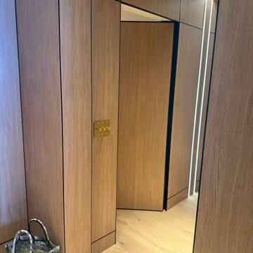 Hidden doors with walls panels