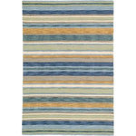 Company C - Sheffield Stripe Wool Hand Tufted 4'x6' Rug, Seagrass - Our Sheffield Stripe hand-tufted area rug features alternating stripes of bold hues and subdued neutrals.