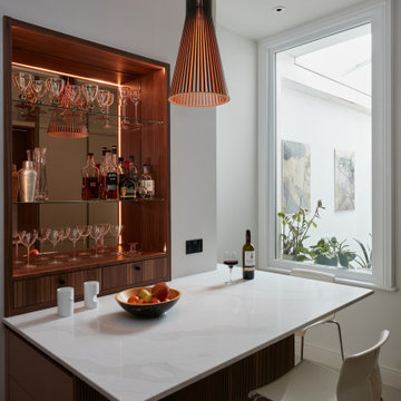 Tuscan rose and gold quartz kitchen