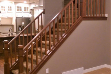 Example of a trendy staircase design in Milwaukee