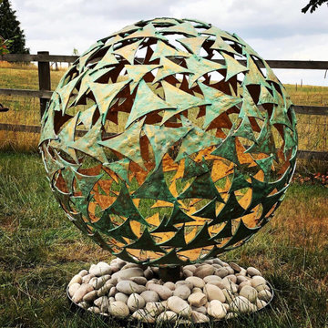 Verdigris & Gold Sphere