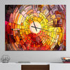 Return of Stained Glass Oversized Modern Metal Clock, 40x30