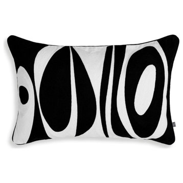 Contemporary Lumbar Pillow | Eichholtz Coura, Black