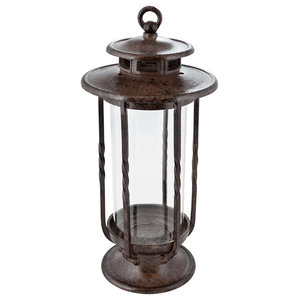 Large Decorative Hurricane Lantern Glass Candle Holder Cast Iron Traditional Candleholders By H Potter Houzz Large Decorative Hurricane Lantern, Large Decorative Hurricane Lamps