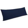 Velvet Lumbar Pillow, Navy, 12" X 24"