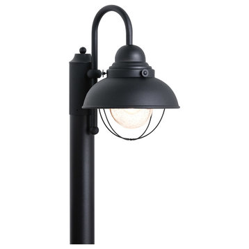 1-Light Outdoor Post Lantern, Black