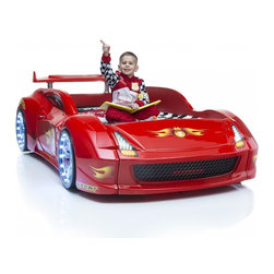 Lamborghini Race Car Bed Red - Kids Beds