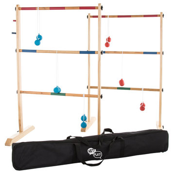 Double Wooden Ladder Toss with 6 Bolas by Hey! Play!