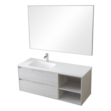 Neo 2-Drawer Bathroom Vanity Unit, Hibernian Finish, 80 cm