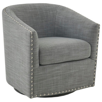 Madison Park Tyler Swivel Chair, Grey