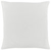 Mia Knitted 22" x 22" Throw Pillow, Natural Ivory