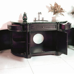 Antique 60 inch Bathroom Vanities Dark Brown Finish - Bathroom Vanities And Sink Consoles