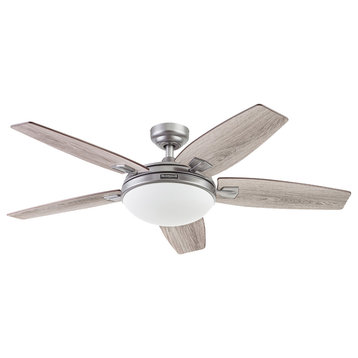 Honeywell Carmel Ceiling Fan With Light and Remote, 48", Pewter