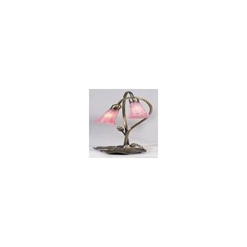 Meyda Tiffany 14110 Stained Glass / Tiffany Desk Lamp - Pink