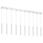 Z-Lite - Z-Lite 917MP12-WH-LED-10LCH Forest - 12" 20W 4 LED Island/Billiard - With a windchime-inspired silhouette, this four-liForest 12" 20W 4 LED Chrome Matte White S *UL Approved: YES Energy Star Qualified: n/a ADA Certified: n/a  *Number of Lights: Lamp: 10-*Wattage:5w LED-Integrated bulb(s) *Bulb Included:Yes *Bulb Type:LED-Integrated *Finish Type:Chrome