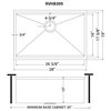 Ruvati 28" Workstation Undermount Stainless Steel Kitchen Sink, RVH8309