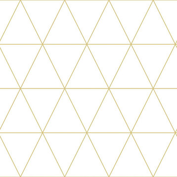 Leda Metallic Geometric Wallpaper, Swatch