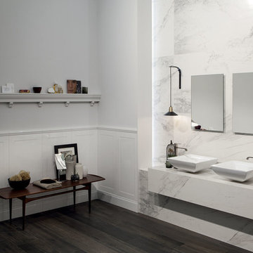 Classique chic : la salle de bain en marbre calacatta