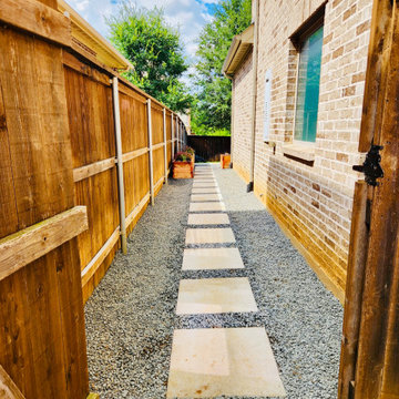 Side Yard Transformation with Custom Cedar Planter Boxes