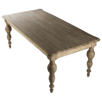 Felicia Dining Table, Limed Gray