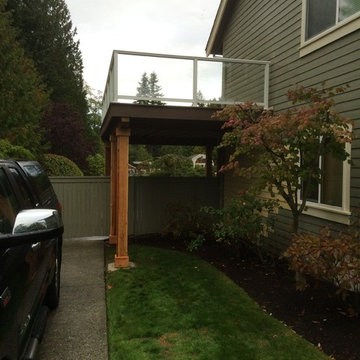 Clearview Railing , Composite Deck & Stamped Patio