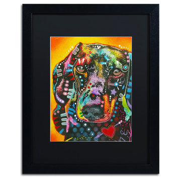 Dean Russo 'Brilliant Dachshund' Framed Art, 16x20, Black Frame, Black Mat