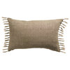 Jaipur Living Majere Solid Sage Poly Fill Pillow 13"X21" Lumbar