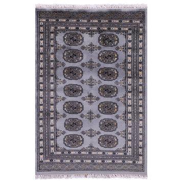 Silky Bokhara Hand Knotted Rug 2' 7" X 3' 9" - Q21803