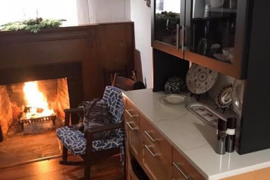 Example of a mountain style kitchen design in New York