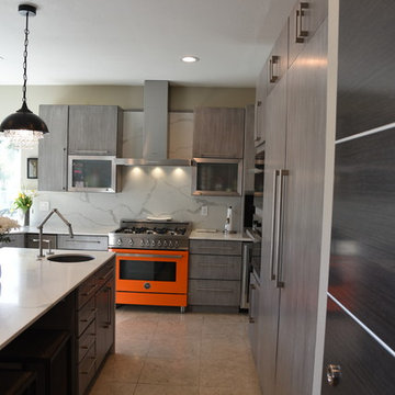 Gray Contemporary Kitchen