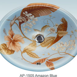 Hand Painted Drop-in Sinks by Atlantis Porcelain Art - Products