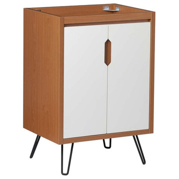 Modway Energize 23" MDF and Particleboard Bathroom Vanity Cabinet - Cherry White