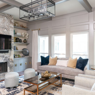 Bold Transitional Living Room - Dallas, TX