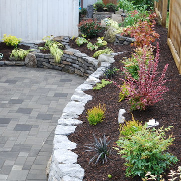 Dry Stack Stone Masonry Retaining Wall