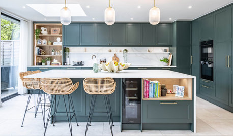 Kitchen Tour: Deep Green Brings Warmth to a Newly Opened-up Space