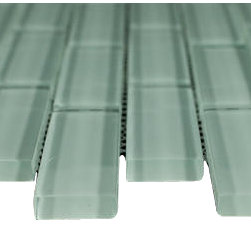 1x3 Light Grey Glossy Subway Glass Mosaic Tiles - Home Accessories & Decor