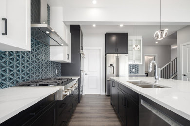 Trendy kitchen photo in Calgary