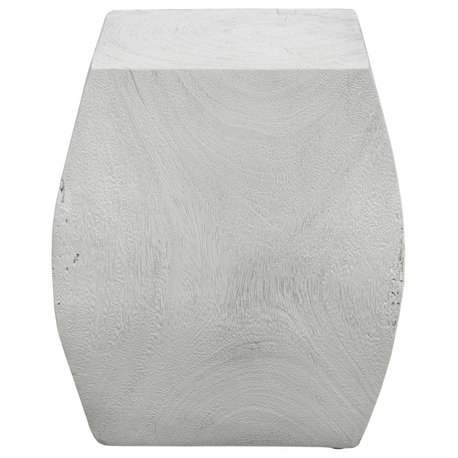 Uttermost Grove Ivory Wooden Accent Stool