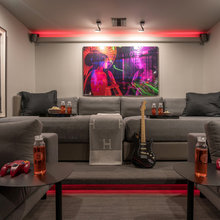 Garage makeover to movie room