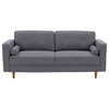 CorLiving Mulberry Upholstered Modern Chair and Sofa Set - 2pcs, Grey