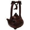 Consigned, Chinese Zisha Clay Monkeys Accent Teapot Display Art