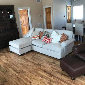 Rustic Red Oak with Golden Oak stain