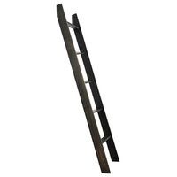BrandtWorks Lucus Ebony 72" Modern Rustic Style Decorative Ladder