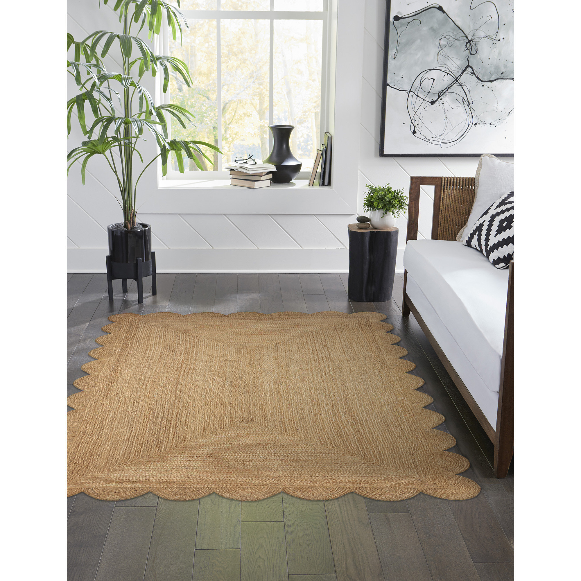 Java Scalloped Edge Indoor Rug, 5'x8' - Beach Style - Area Rugs - by ...