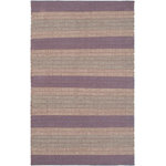 Rizzy - Rizzy Twist TW-2921 Striped Rug, Plum, 3'0"x5'0" - Simple, yet elegant. A Rizzy Twist area rug is the perfect rug for any decorating taste. Each area rug is crafted from quality New Zealand wool. They are also constructed in the traditional Dhurrie style originating in India. The rugs are made with a tight, flat and durable weave with no pile. This area rug collection features various designs from solid to stripes. Twist area rugs work with a variety of decorating schemes such as minimalist, country or rustic.